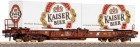 66585 Roco Container car with 2 containers "KAISERBIER"